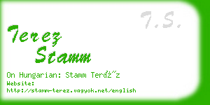 terez stamm business card